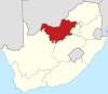Map of South Africa with the North West highlighted.svg
