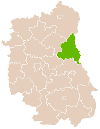 Okres Włodawa na mapě vojvodství