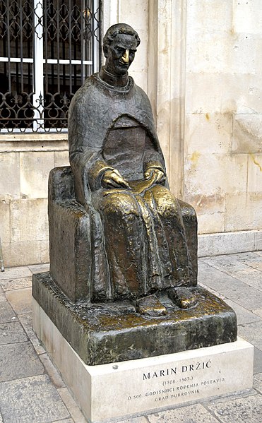 File:Marin Držić - monument in Dubrovnik.jpg