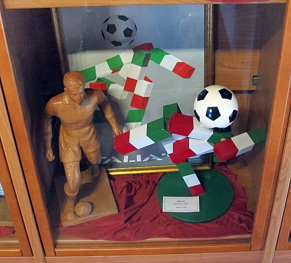 Ciao, a stick figure in the colours of the Italy Tricolore, was the mascot for the 1990 FIFA World Cup.