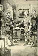 Thumbnail for File:Meeting of Generals Grant and Lee at M'Leans House, Appomattox Court House.jpg