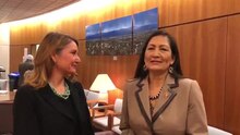 File:Melanie Stansbury and Deb Haaland speak about the Green New Deal in 2019.ogv