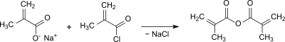 Methacrylsäureanhydrid-Synthese aus Na-Methacrylat und Methacryloylchlorid