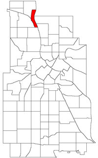 Location of Camden Industrial within Minneapolis