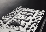 Modellbild des Berner Architekten Andrea Roost für das Kulturgüterschutzzentrum in Bern, zwischen den 1970er und 1980er Jahren