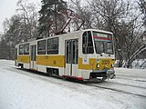 Русский: Москва. Трамвайный вагон Tatra T7B5 English: Moscow, Mosgortrans tram car Tatra T7B5