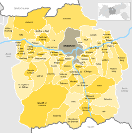 Kaart van Innsbruck Land