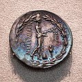 Myrina - 150 BC - silver tetradrachm - head of Apollon - Apollon with branch and phiale - Berlin MK AM 18204010