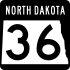 Značka North North Dakota Highway 36