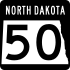 Marcador de la autopista 50 de Dakota del Norte