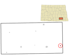 Location of Verona, North Dakota