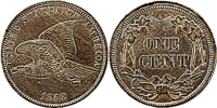 Flying Eagle cent obverse (left) and reverse (right)