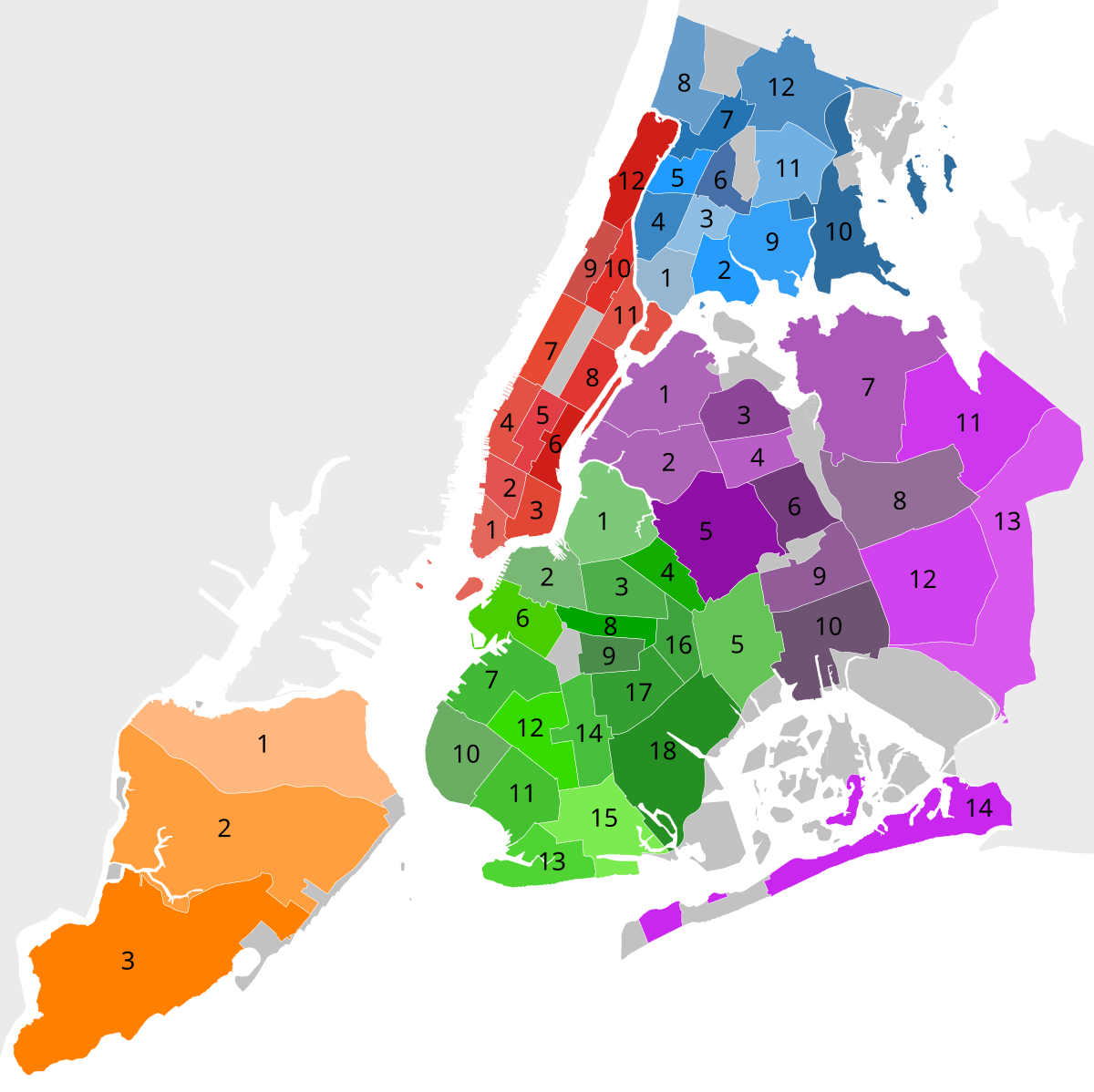 new york districts