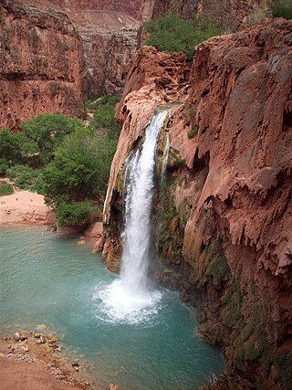 <span class="mw-page-title-main">Havasu Falls</span> Waterfall in the Grand Canyon in Arizona