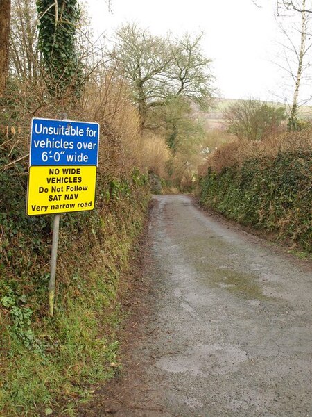 File:Notice on Daniel's Lane, Broadhempston - geograph.org.uk - 1729229.jpg