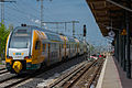 ODEG Stadler KISS ET 445.110 bij Berlijn Karlshorst in de richting van het Hauptbahnhof (2013)