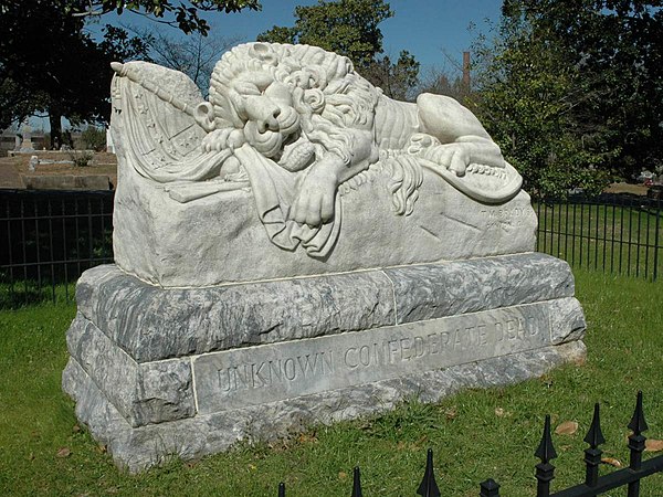 Lion of the Confederacy - removed from Oakland Cemetery August 18, 2021.