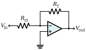 inverting amplifier connection