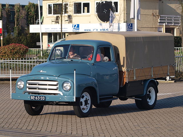 A 1953 Opel Blitz chassis cab truck