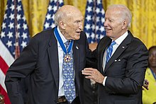 Simpson awarded the Presidential Medal of Freedom by President Joe Biden in July 2022 P20220707AS-1711 (52308684423).jpg