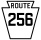 Pennsylvania Route 256 marker