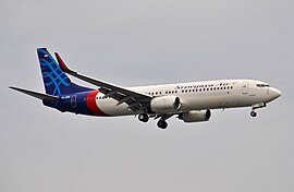 스리위자야 항공의 보잉 737-800