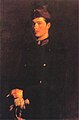 Self-portrait in uhlan uniform label QS:Len,"Self-portrait in uhlan uniform" label QS:Lpl,"Autoportret w mundurze ułańskim" , oil on canvas medium QS:P186,Q296955;P186,Q12321255,P518,Q861259 , 1878, 150 × 100 cm (59 × 39.3 in)