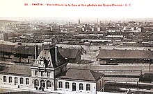 La gare de Pantin et le quartier industriel des Quatre-Chemins au début du XXe siècle.