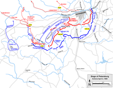 Grant's final Petersburg assaults and the start of Lee's retreat Petersburg Apr2.png
