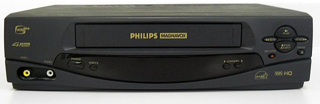 A typical late-model Philips Magnavox, VHS format VCR