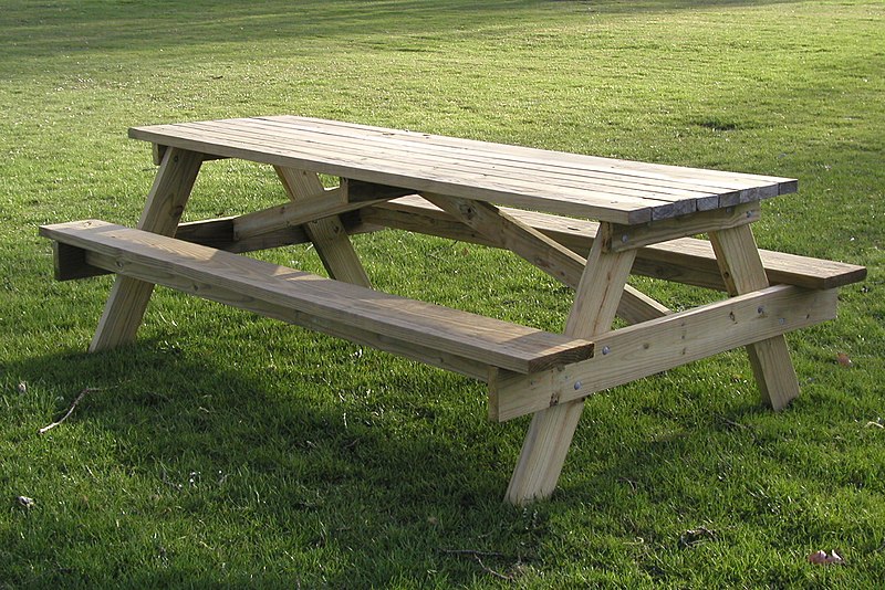 Picnic Table Wikipedia, How Much Space Do You Need For A Picnic Table