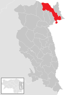 Poloha obce Pinggau  v okrese Hartberg-Fürstenfeld (klikacia mapa)