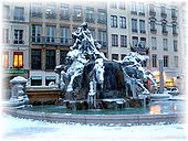 The Fontaine Bartholdi under the snow