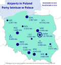 Vorschaubild für Liste der internationalen Flughäfen in Polen