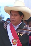 President Pedro Castillo swears in symbolically in historic Pampa de Ayacucho (cropped).png