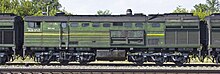 "B" unit of the Russian 3TE10MK diesel locomotive with a cab-styled body RJD 3TE10MK.jpg