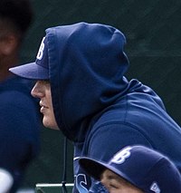 Loup with the Rays in 2020 Rays bullpen (50329721118) - Aaron Loup.jpg