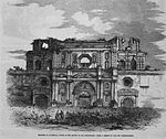 1840 English: Ruins after the 1773 earthquake Español: Ruinas después del terremoto de 1773 .