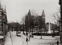 Regentesseplein met kerk (opname uit 1905), Den Haag