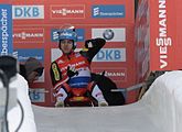 Deutsch: Vorletztes Saisonrennen im Rennrodel-Weltcup der Saison 2014/15 vom 19. bis 22. Februar 2015 in Altenberg/Erzgebirge. Tag 2: Freitagstraining. English: Luge world cup race season 2014/15 in Altenberg/Germany, 19th to 22nd Februar 2015. Day 2: Friday trainings.