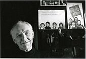 Robert Doisneau photographed by Ettinger in his studio in Montrouge, 1992. Robert Doisneau photographed by Bracha L. Ettinger in his studio in Montrouge, 1992.jpg