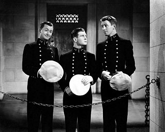 Robert Young, Tom Brown, and Stewart in Navy Blue and Gold (1937)