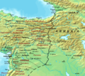 Close-up of the Roman-Persian frontier as it was during the 5th century AD