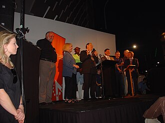 The lighting up ceremony of the Rundle Lantern Rundle Street Lights Opening.JPG