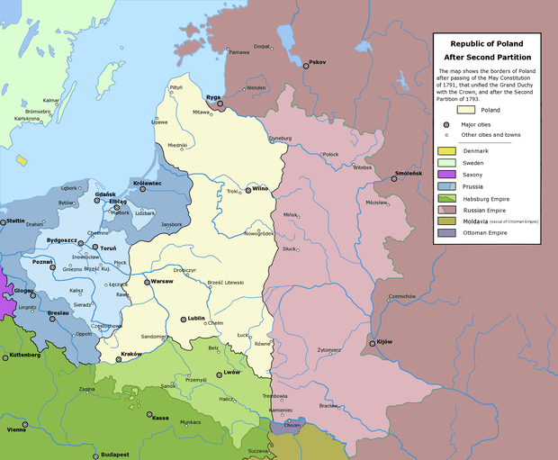 The Polish-Lithuanian Commonwealth after the Second Partition (1793)
