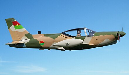 An SF 260C of the Burkina Faso Air Force SIAI-Marchetti SF-260WL Warrior (modified).jpg