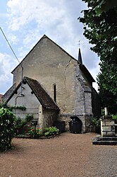 The church of Saint-Aubin, in Saint-Aubin