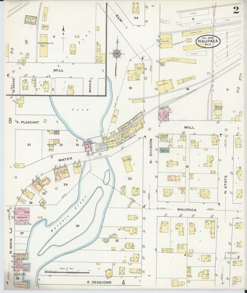 File:Sanborn Fire Insurance Map from Waupaca, Waupaca County, Wisconsin. LOC sanborn09729 005-2.tif