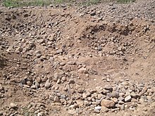 A mined river bed in Kachirapalayam Sand Mining impact in Kachirapalayam Komuki Rivar.jpg