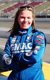 Fisher as a Dreyer & Reinbold Racing driver in 2003 Sarah Fisher.jpg